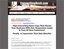 Tablet Screenshot of copywritingrush.com